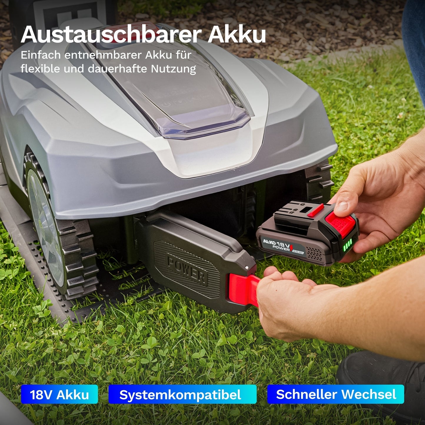 AL-KO Robolinho 1000 Vision – Mähroboter ohne Begrenzungskabel