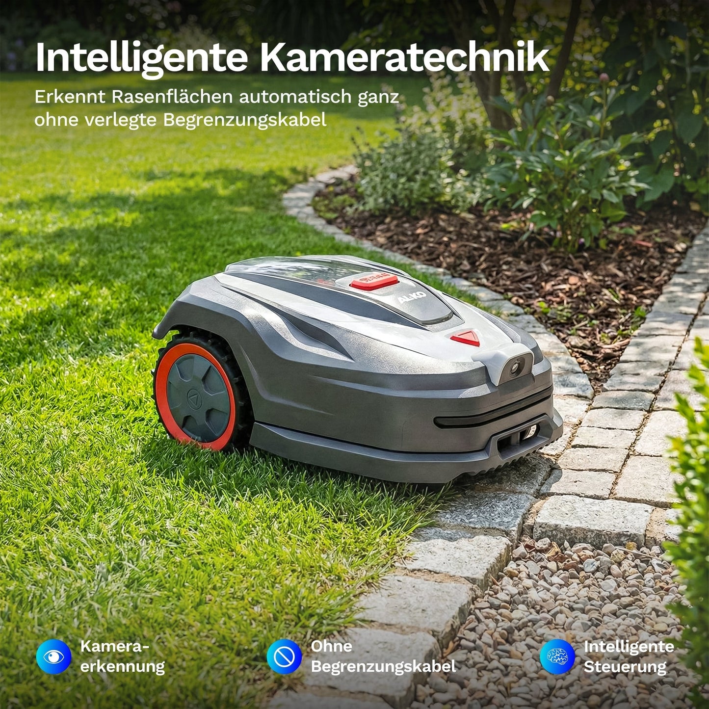 AL-KO Robolinho 1000 Vision – Mähroboter ohne Begrenzungskabel