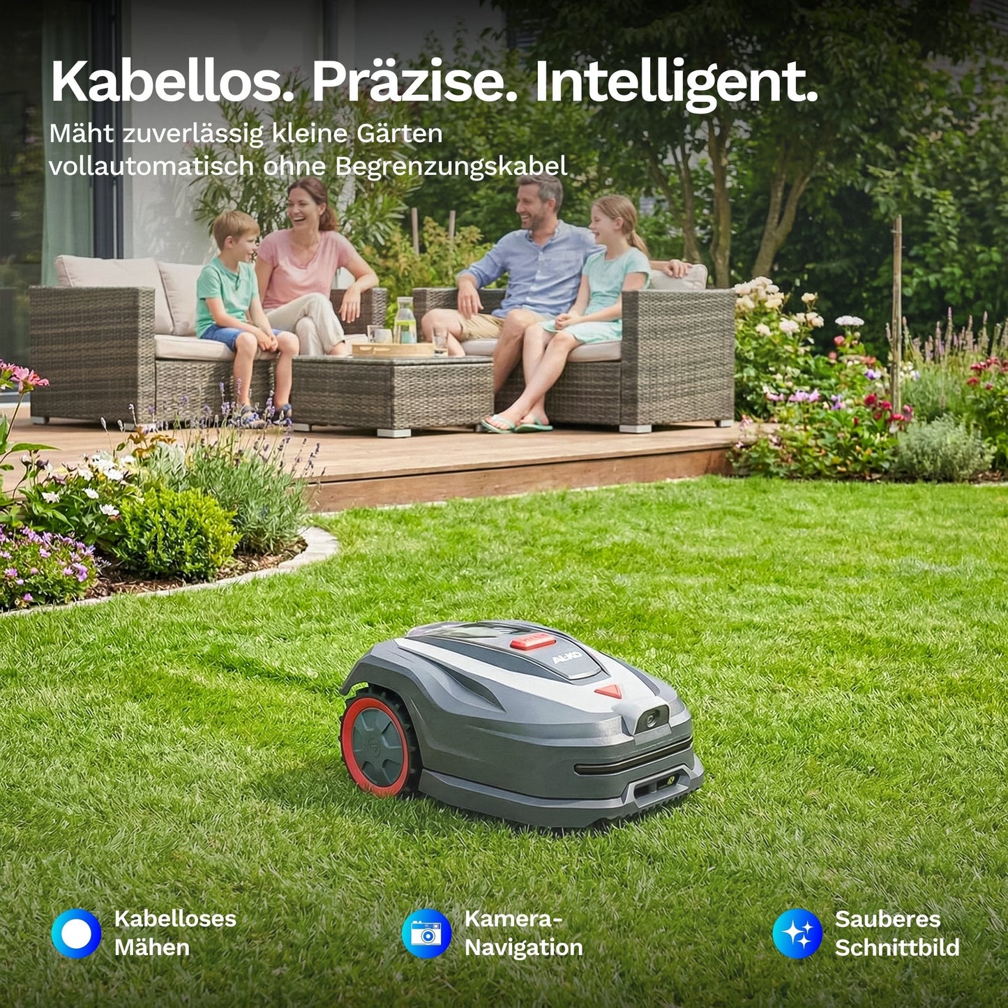 AL-KO Robolinho 1000 Vision – Mähroboter ohne Begrenzungskabel