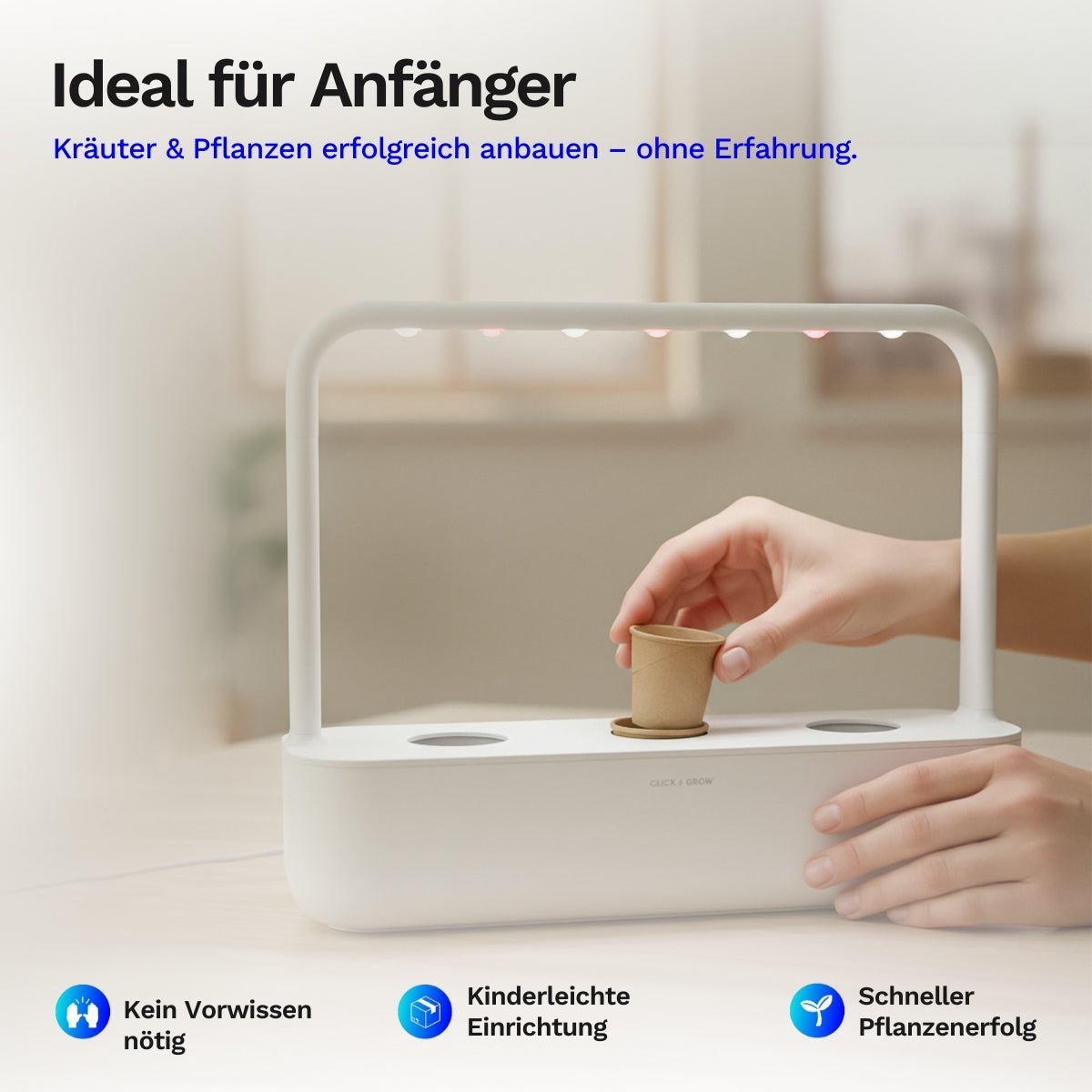 Click & grow Smart Garden 9 Pro - Indoor Kräutergarten (Farbe: weiss)