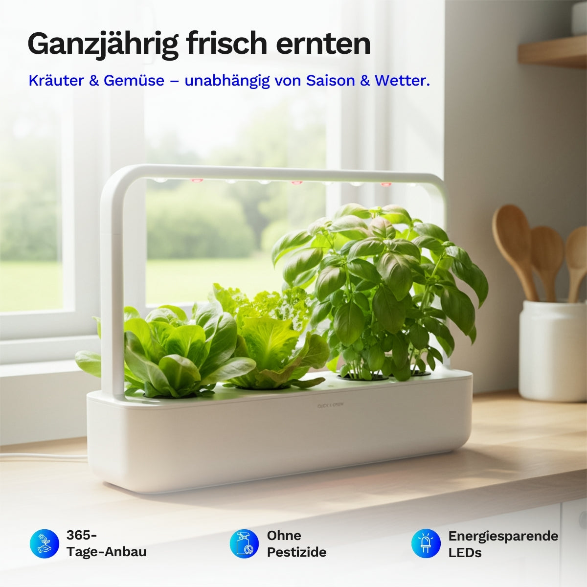 Click & grow Smart Garden 9 Pro - Indoor Kräutergarten (Farbe: weiss)