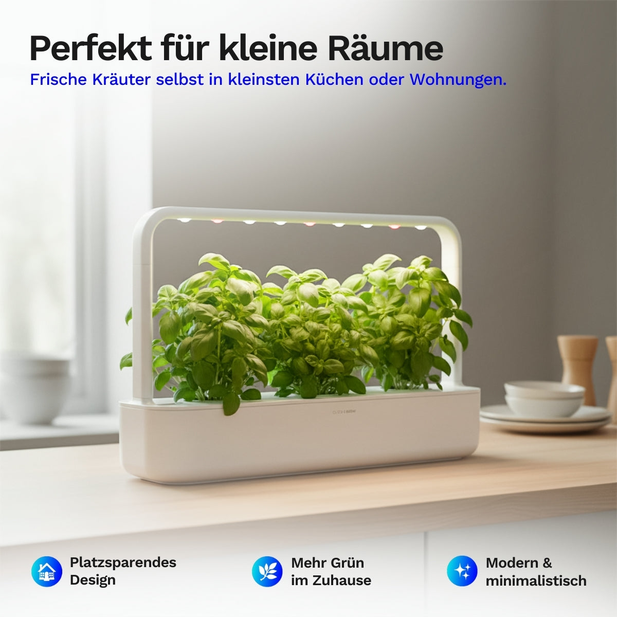 Click & grow Smart Garden 9 Pro - Indoor Kräutergarten (Farbe: weiss)