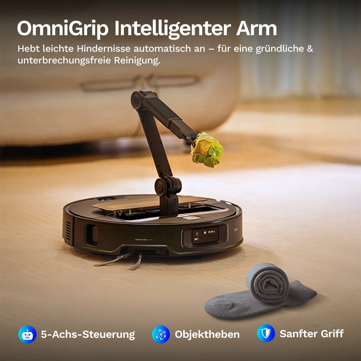 Roborock Saros Z70 - Saug und Wischroboter - 22.000 Pa HyperForce® Saugkraft