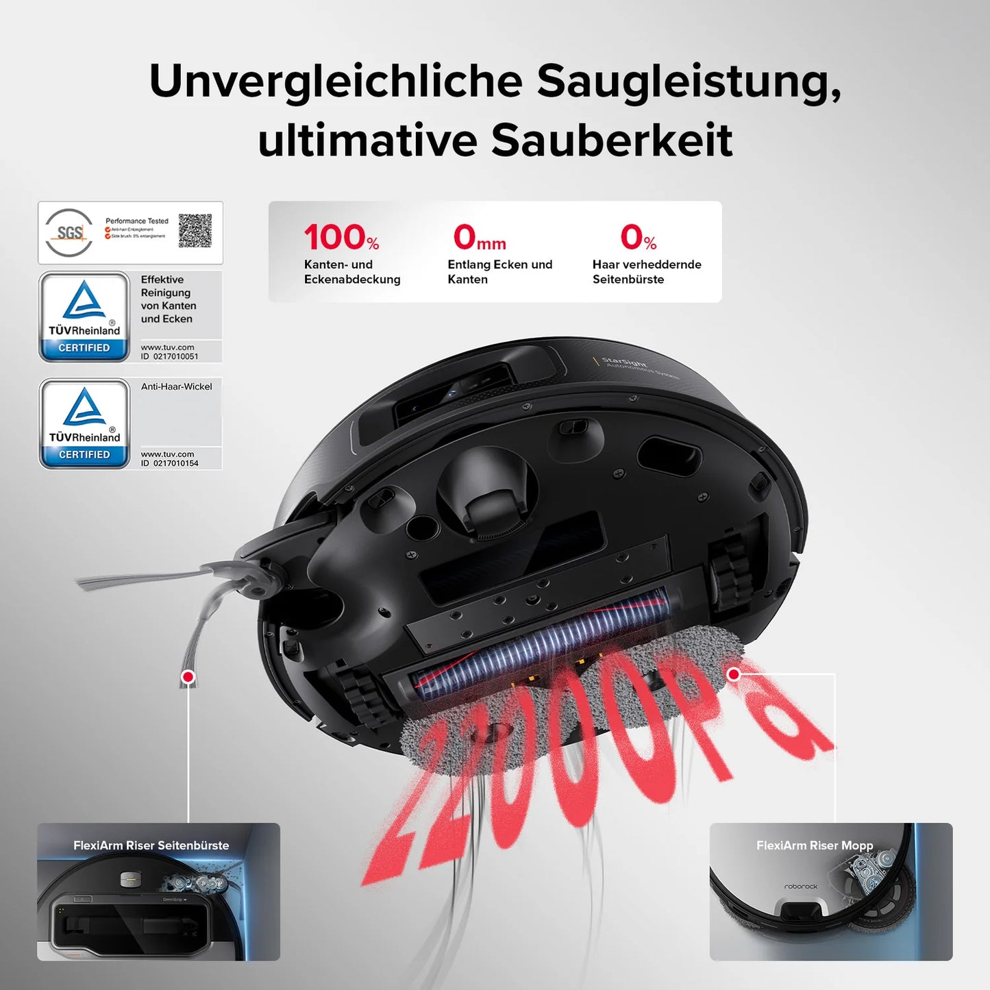 Roborock Saros Z70 - Saug und Wischroboter (Farbe: silber)