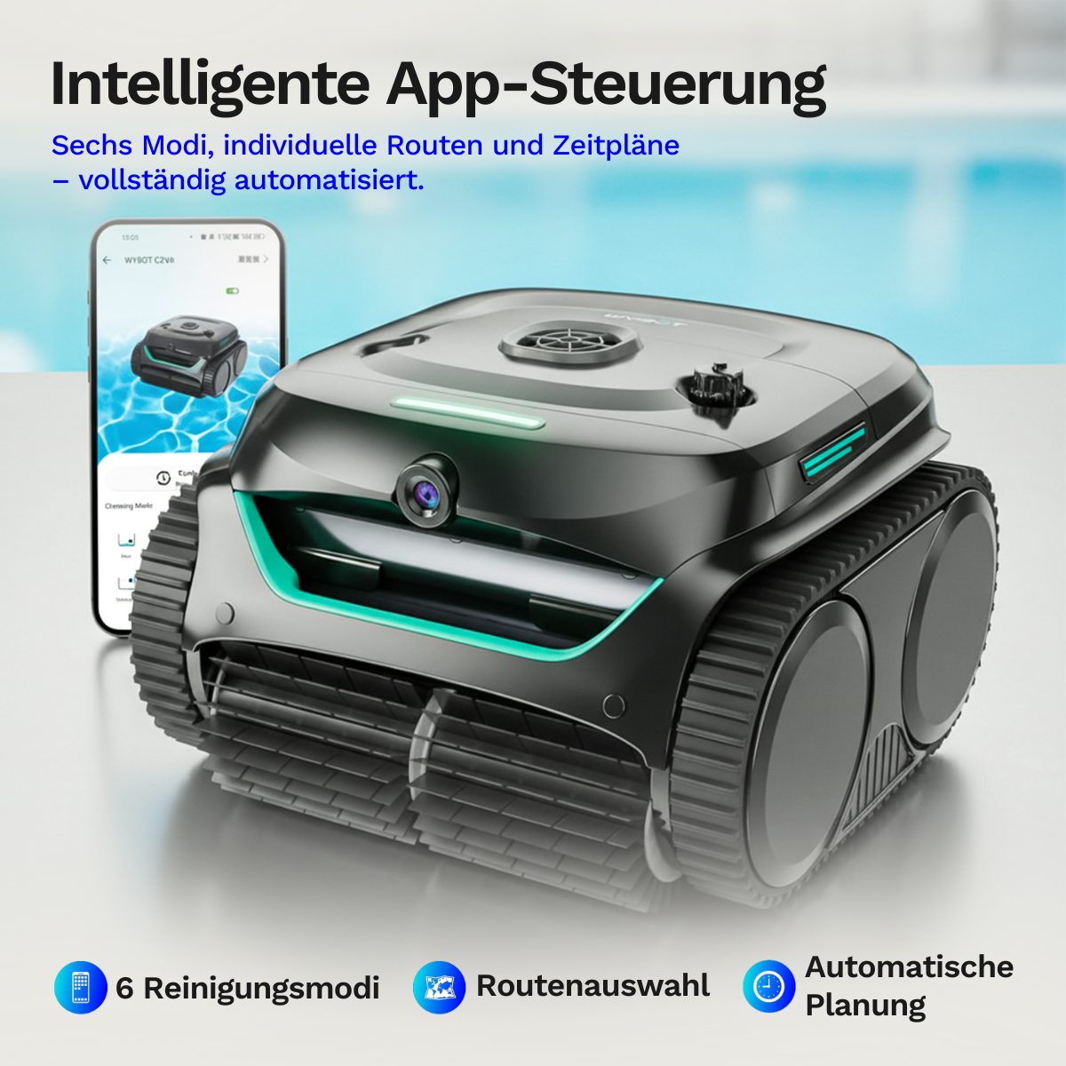 Wybotics Wybot C2 Vision - Akku Poolroboter mit smarter Reinigung