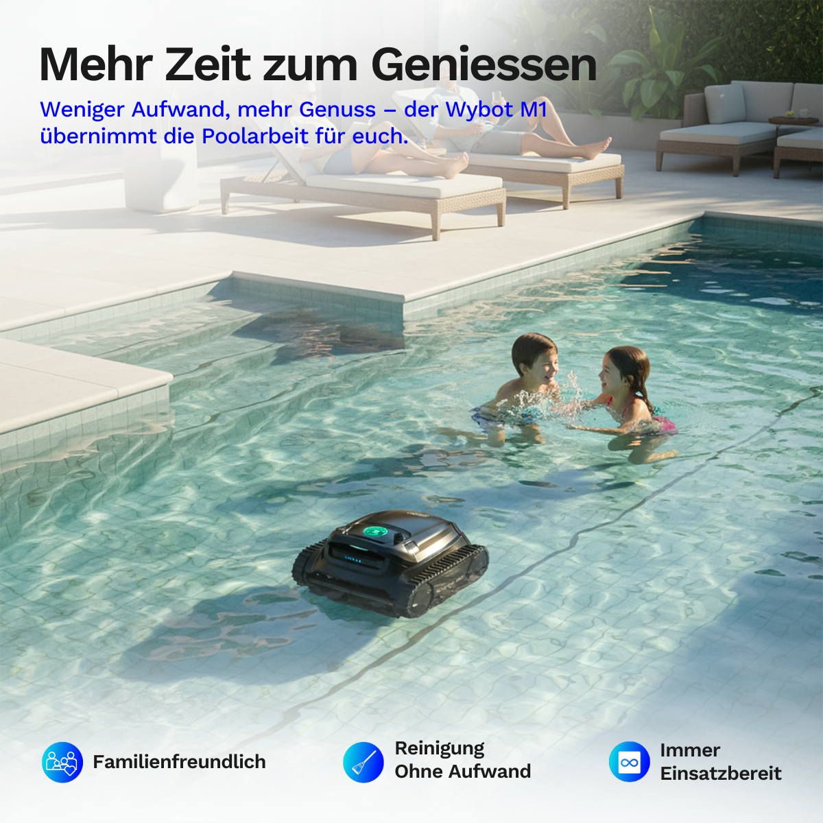 Wybotics Wybot M1 - Akku Poolroboter mit 5 Stunden Akkulaufzeit